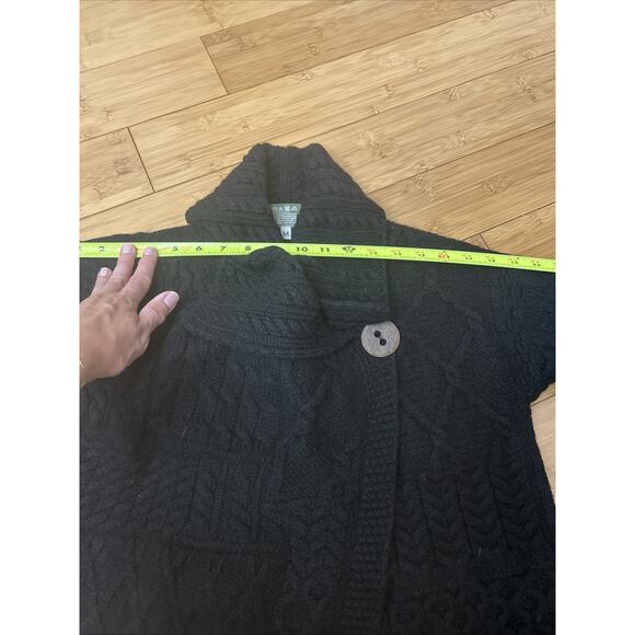 Carraig Donn 100% Merino Wool Chunky Cable Knit Cozycore CabinCore Ireland Sz M - Picture 5 of 9